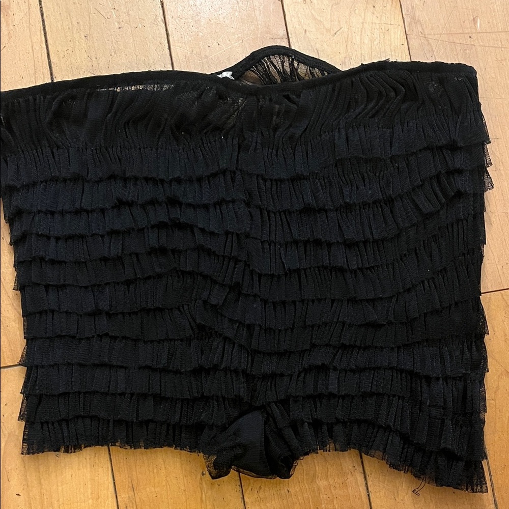 Vintage Black Ruffled Women's Panties